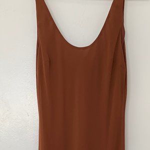 Line & Dot Burnt Orange Maxi Dress